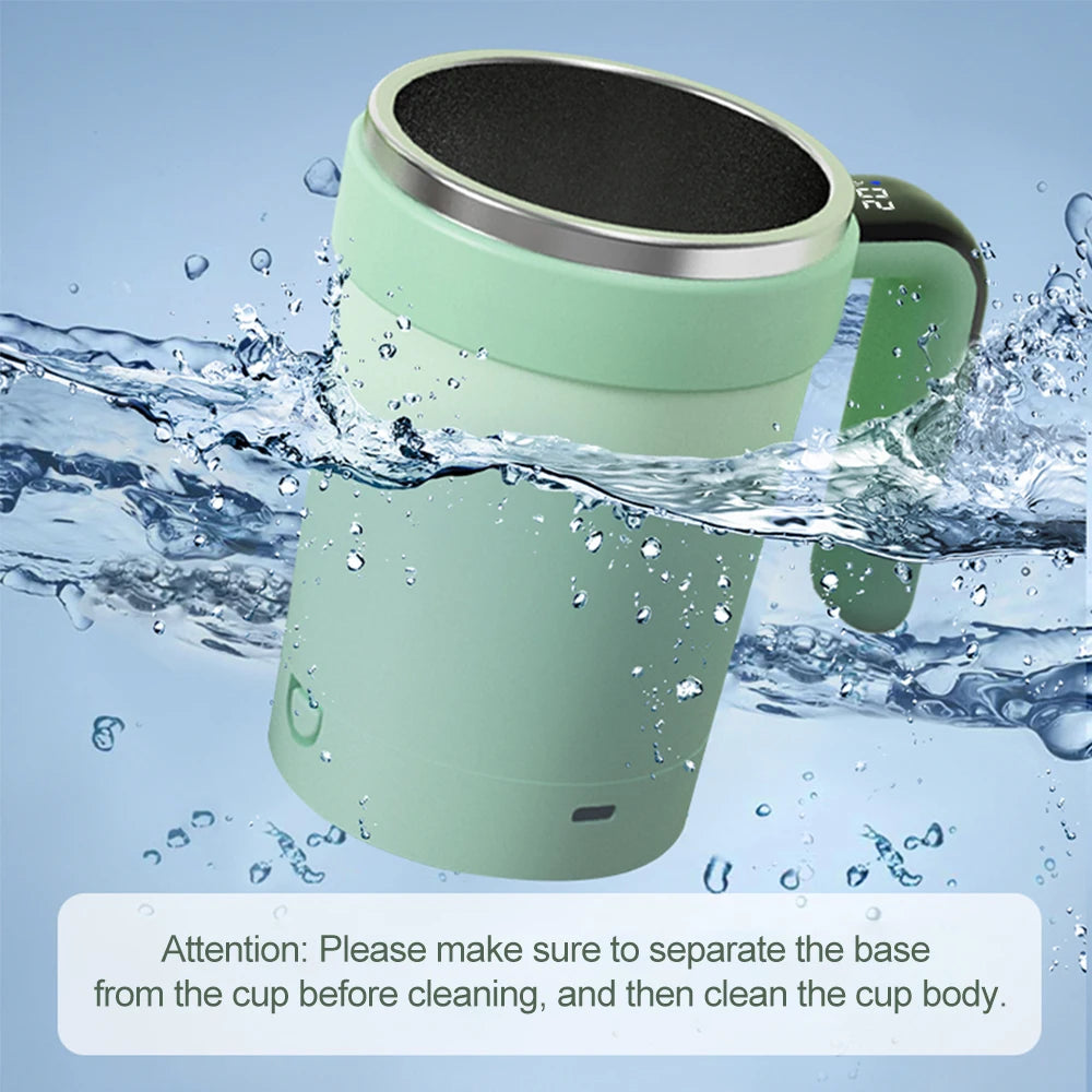 Automatic Magnetic Self-Stirring Mug – USB Rechargeable Stainless Steel Coffee Cup