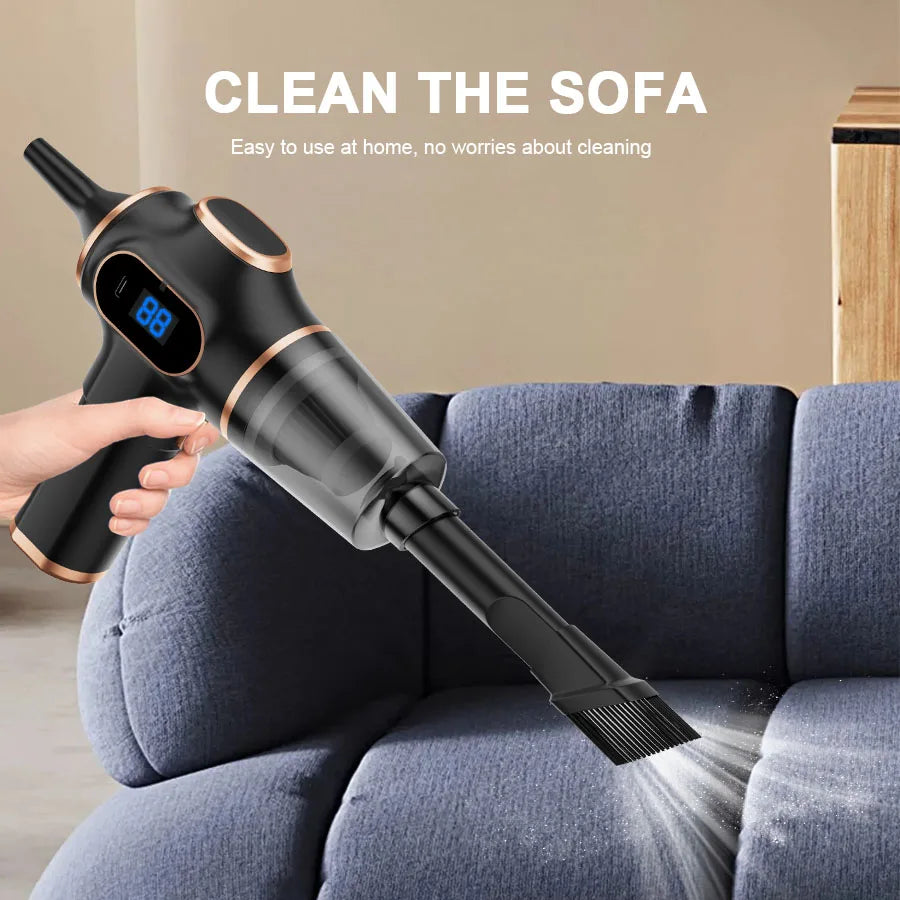 Portable Wireless Car Vacuum Cleaner – 95000PA High-Power Suction