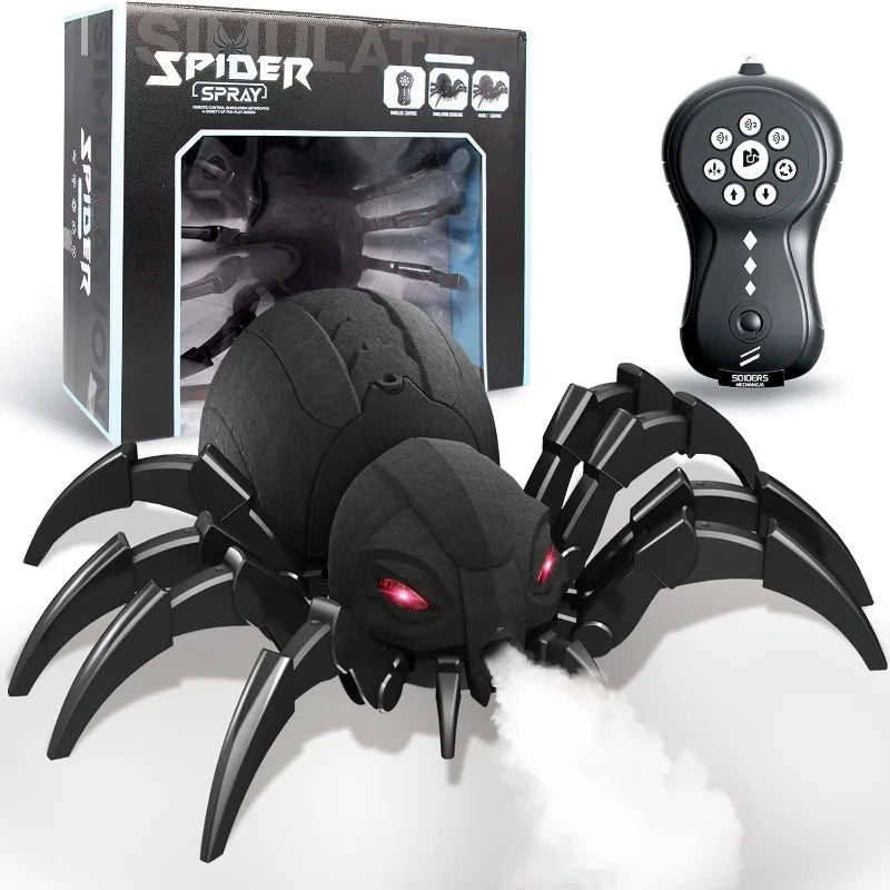 RC Spider Robot Toy – Remote-Controlled Spider with Mist Spray, Lights & Music