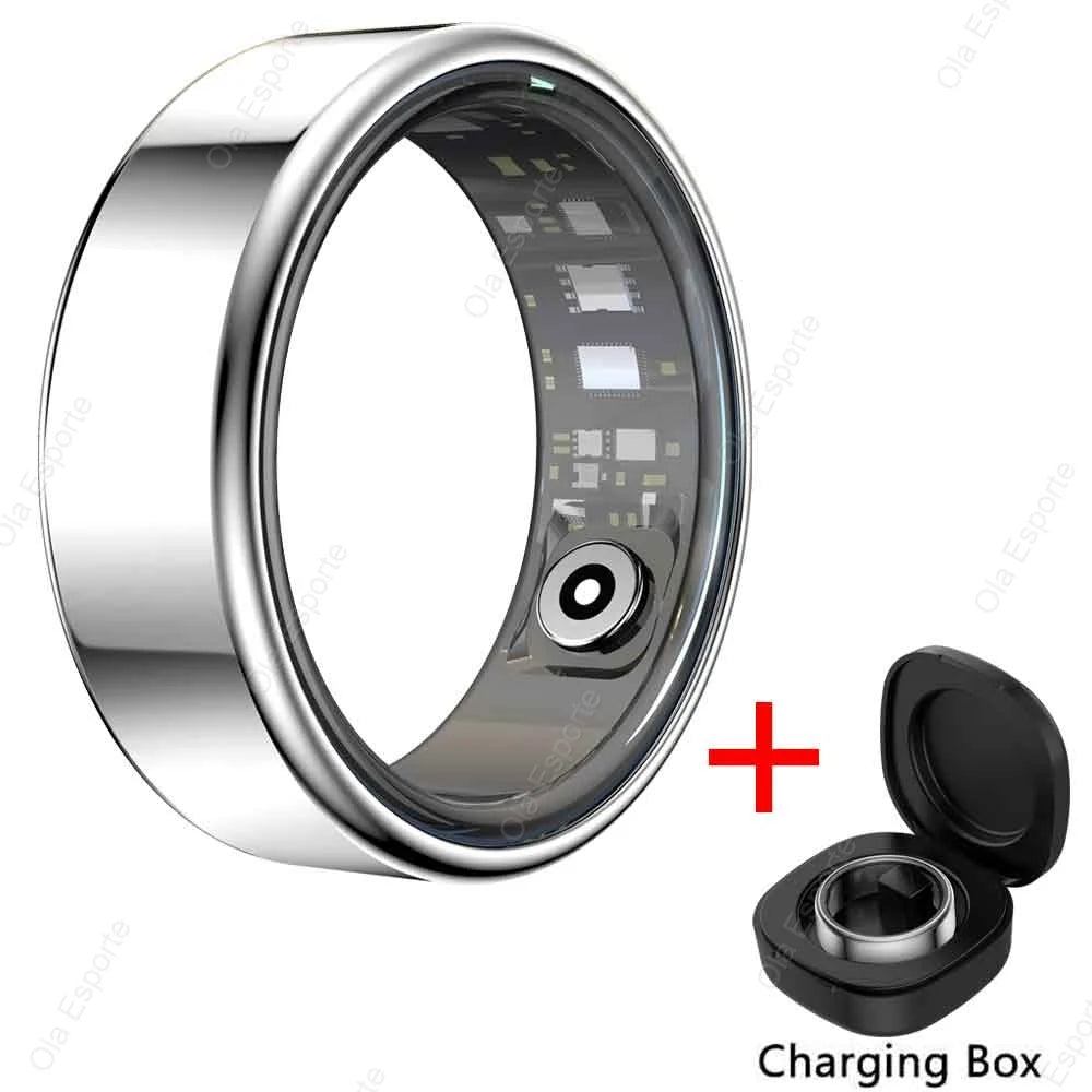 2025 Smart Ring – Titanium Health & Fitness Tracker