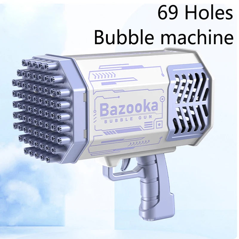 Electric Bubble Gun – 40/69-Hole Bubble Machine Toy for Kids & Adults