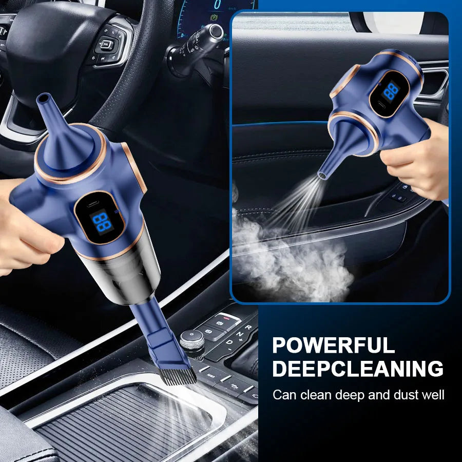 Portable Wireless Car Vacuum Cleaner – 95000PA High-Power Suction