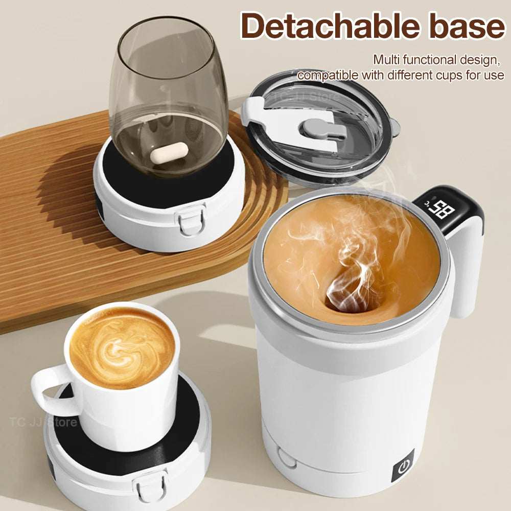 Automatic Magnetic Self-Stirring Mug – USB Rechargeable Stainless Steel Coffee Cup