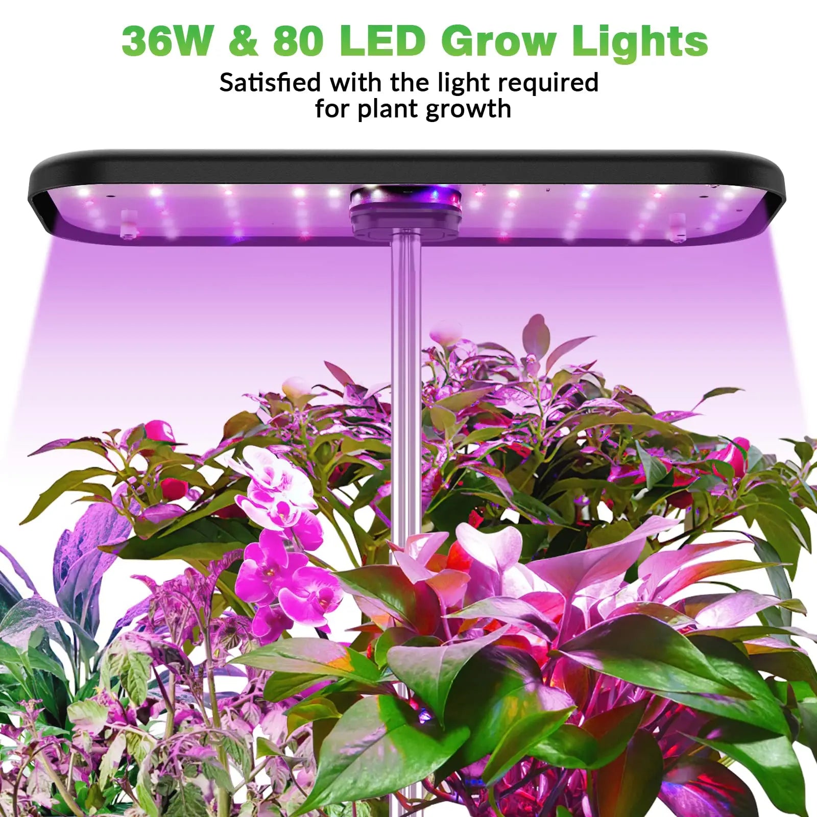 12-Pod Indoor Hydroponic Growing System – Smart Herb Garden with LED Grow Light