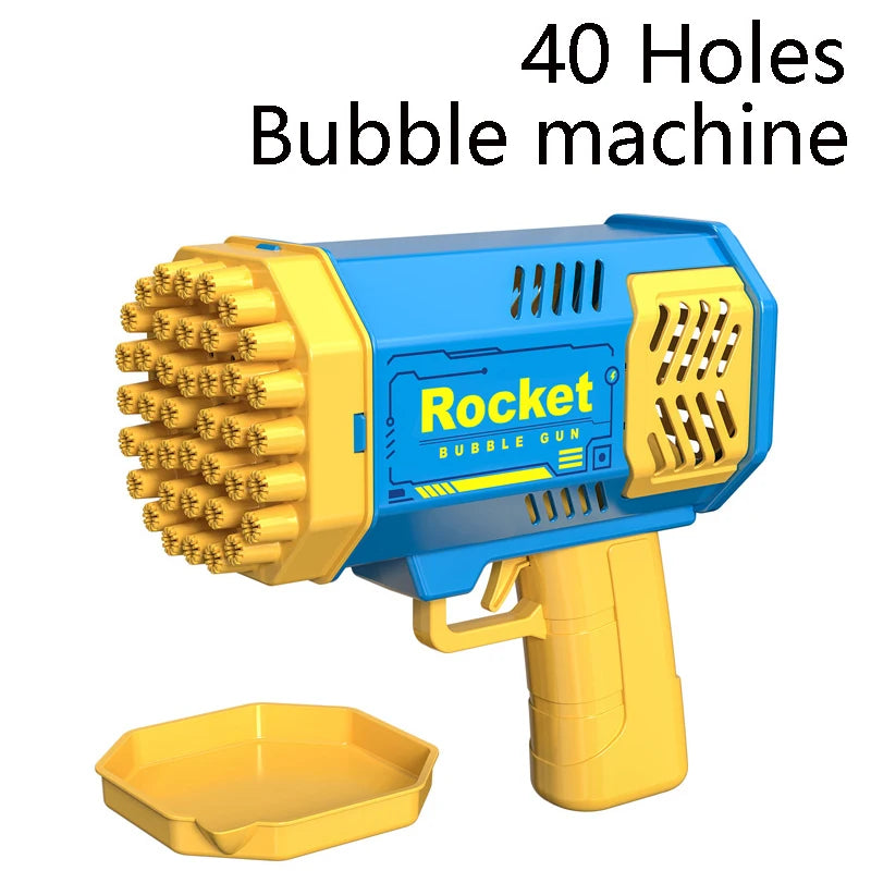 Electric Bubble Gun – 40/69-Hole Bubble Machine Toy for Kids & Adults