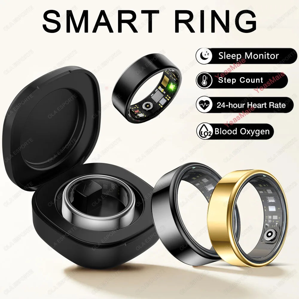2025 Smart Ring – Titanium Health & Fitness Tracker