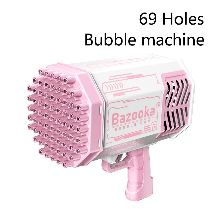 Electric Bubble Gun – 40/69-Hole Bubble Machine Toy for Kids & Adults