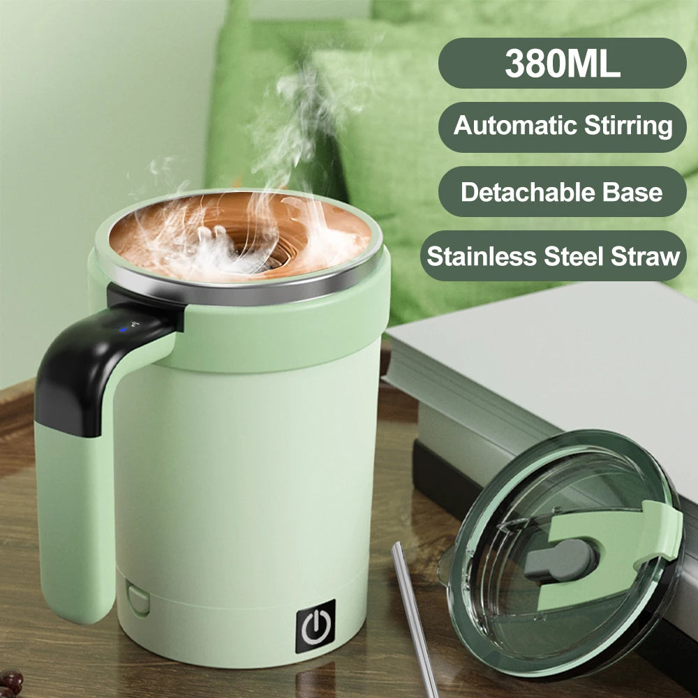 Automatic Magnetic Self-Stirring Mug – USB Rechargeable Stainless Steel Coffee Cup