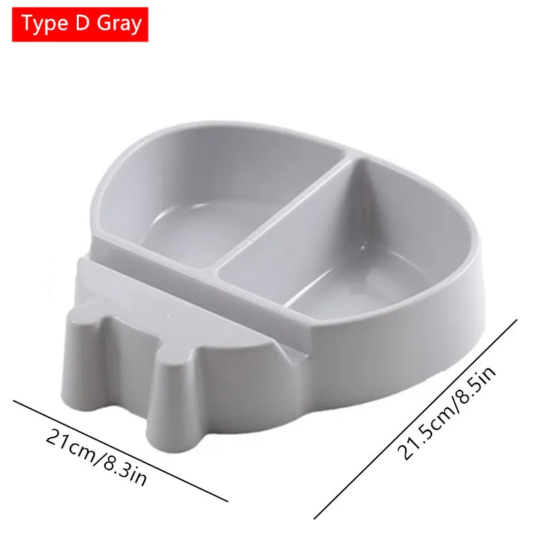 Modern Double-Layer Snack Bowl with Phone Holder – Lazy Fruit & Snack Dish for Living Room