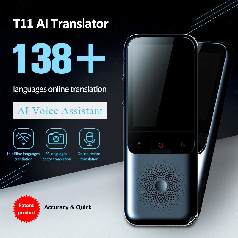 T11 AI Smart Translator – 138 Languages, Offline & Real-Time Voice/Photo Translation