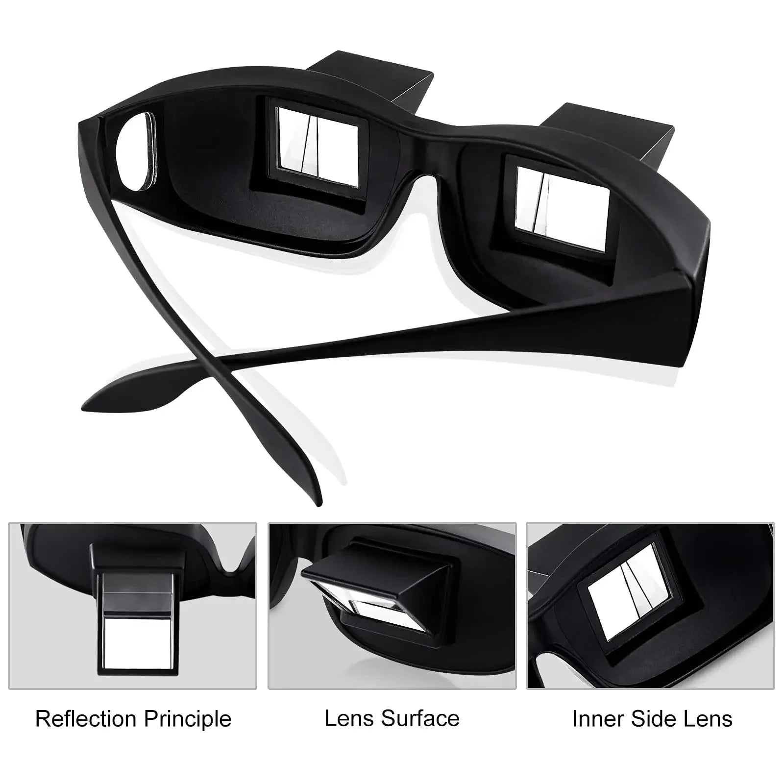 Lazy Periscope Reading Glasses – Horizontal Prism Glasses for Reading or Watching in Bed