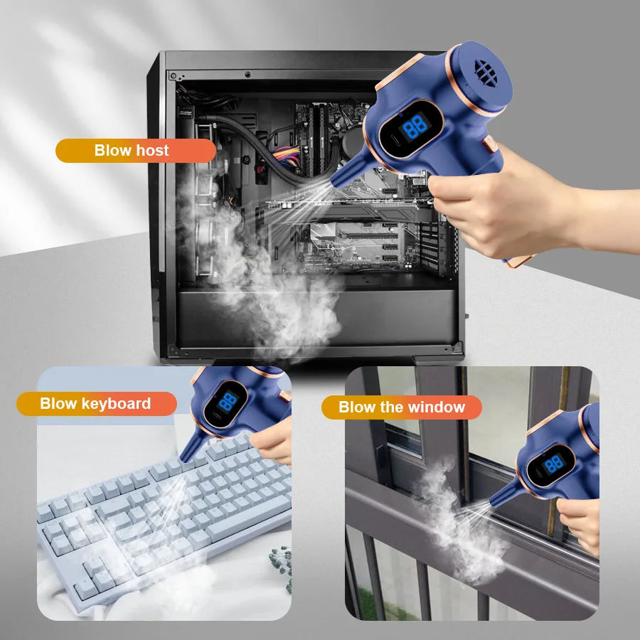 Portable Wireless Car Vacuum Cleaner – 95000PA High-Power Suction