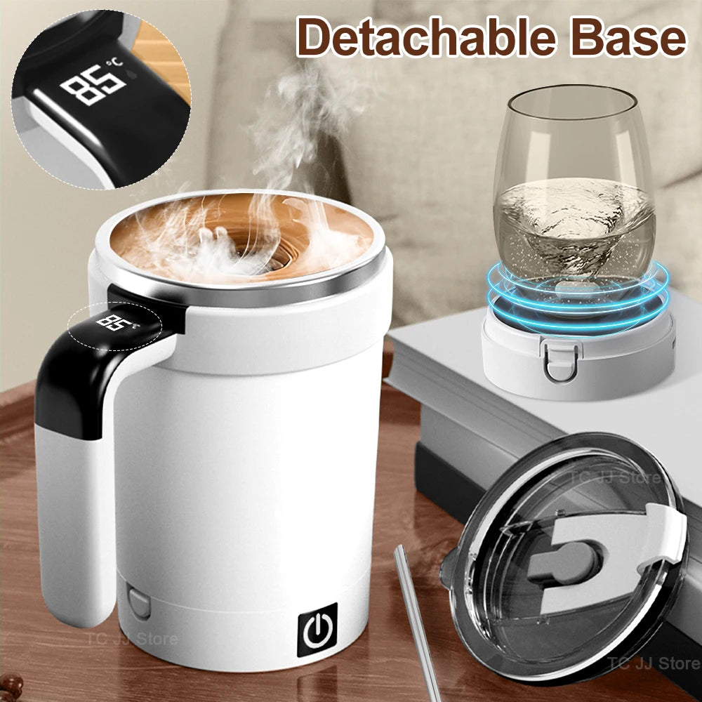 Automatic Magnetic Self-Stirring Mug – USB Rechargeable Stainless Steel Coffee Cup