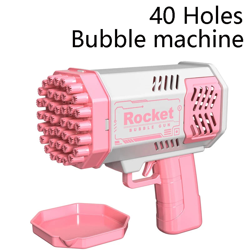 Electric Bubble Gun – 40/69-Hole Bubble Machine Toy for Kids & Adults