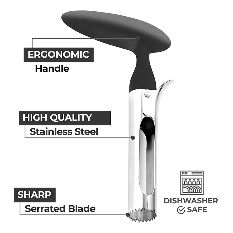 Premium Stainless Steel Apple Corer – Fruit Core Remover Tool for Apples, Pears & Vegetables