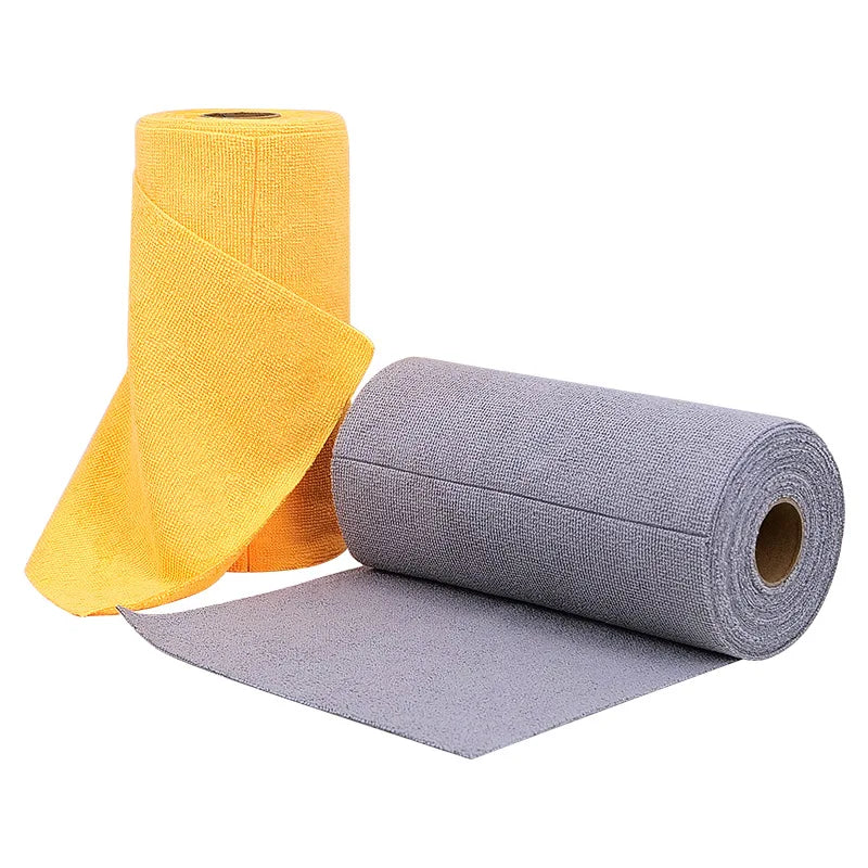Reusable Microfiber Cleaning Towel Roll – 50-Sheet Eco-Friendly