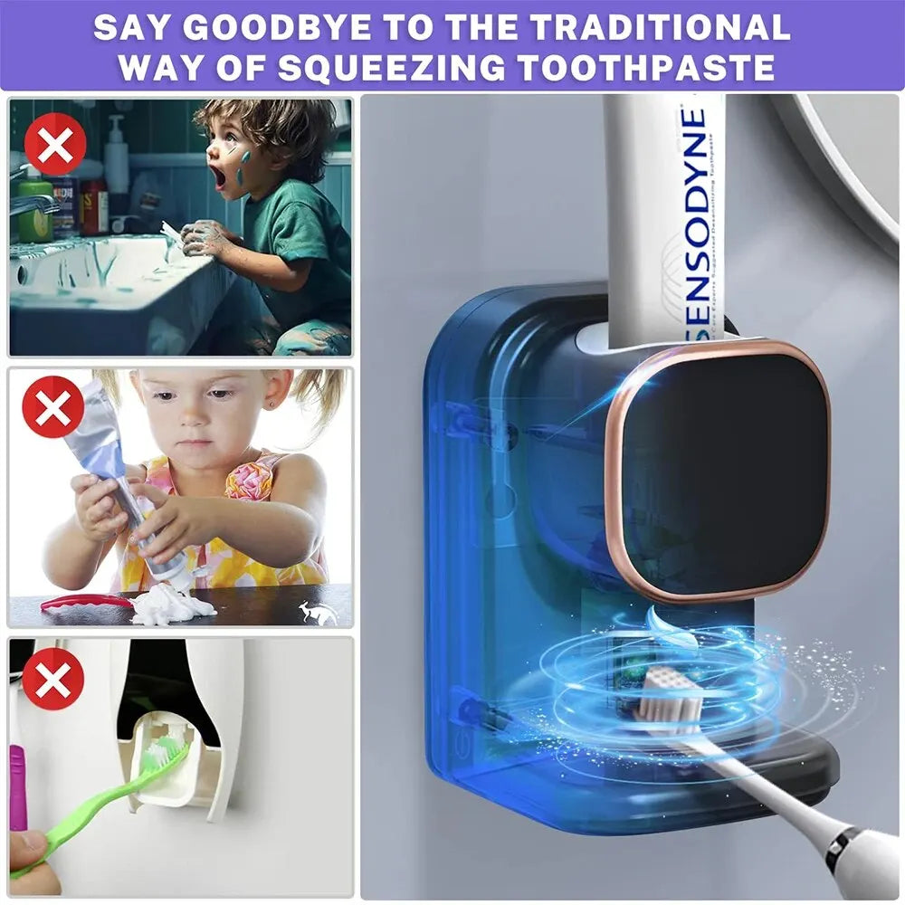 Wall-Mounted Automatic Toothpaste Dispenser – Touchless USB Rechargeable