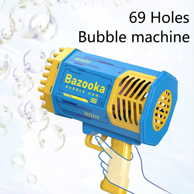 Electric Bubble Gun – 40/69-Hole Bubble Machine Toy for Kids & Adults