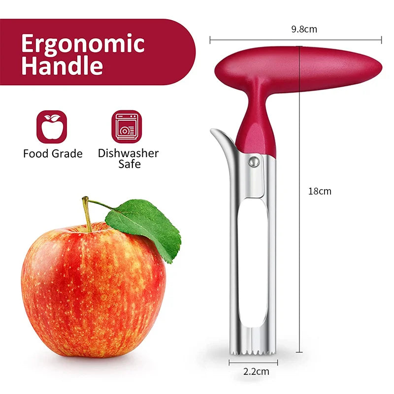 Premium Stainless Steel Apple Corer – Fruit Core Remover Tool for Apples, Pears & Vegetables