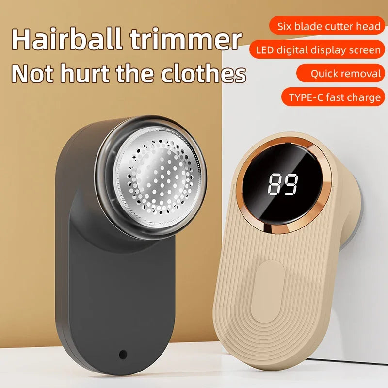 LED Digital Fabric Lint Remover – USB Rechargeable Electric Fuzz Shaver