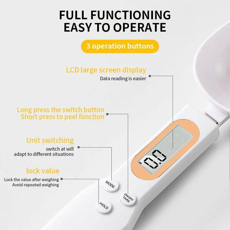 Digital Spoon Kitchen Scale – 500g/0.1g Precision LCD Measuring Tool