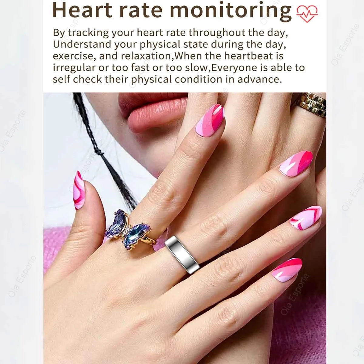 2025 Smart Ring – Titanium Health & Fitness Tracker