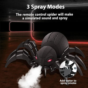 RC Spider Robot Toy – Remote-Controlled Spider with Mist Spray, Lights & Music