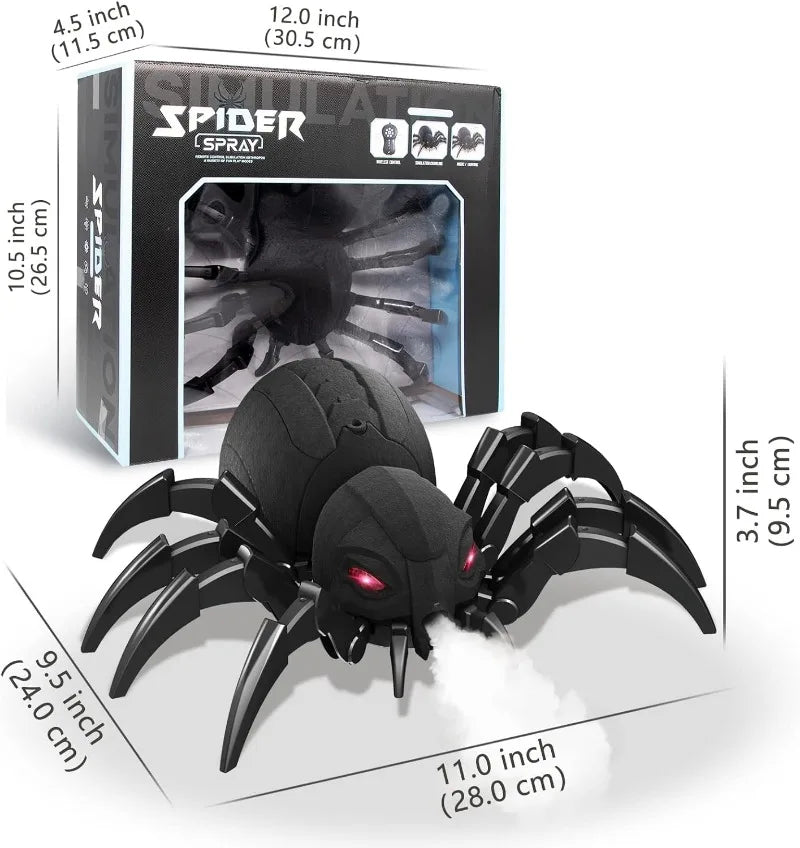 RC Spider Robot Toy – Remote-Controlled Spider with Mist Spray, Lights & Music