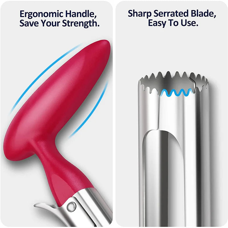 Premium Stainless Steel Apple Corer – Fruit Core Remover Tool for Apples, Pears & Vegetables